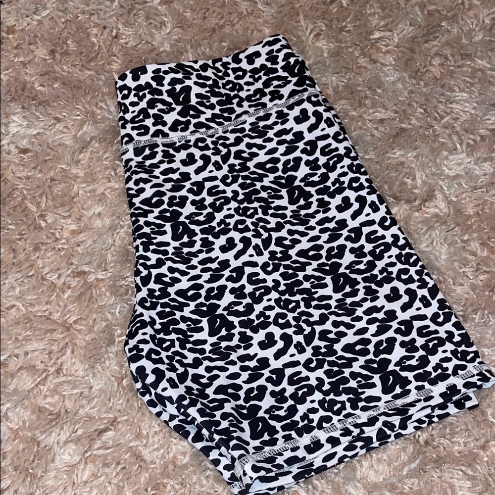 Leopard Print High-Waisted Shorts